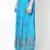 Turquoise Embroidered Cotton Long Skirt