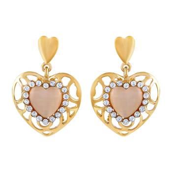 Gold Diamond Danglers Drops 1