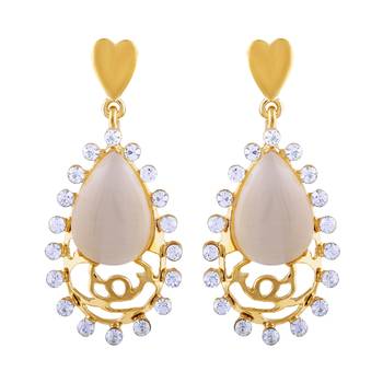 Gold Diamond Danglers Drops 1
