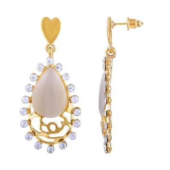 Gold Diamond Danglers Drops 3