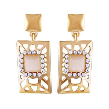 Gold Diamond Danglers Drops 1
