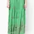 Parrot Green Embroidered Cotton Long Skirt