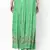 Parrot Green Embroidered Cotton Long Skirt