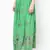 Parrot Green Embroidered Cotton Long Skirt