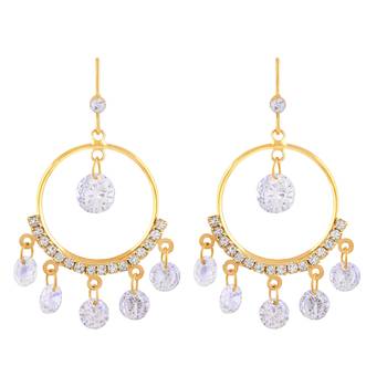 Gold Diamond Danglers Drops 1