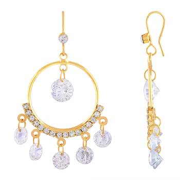 Gold Diamond Danglers Drops 3