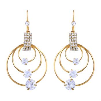 Gold Diamond Danglers Drops 1