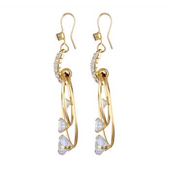 Gold Diamond Danglers Drops 2