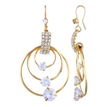 Gold Diamond Danglers Drops 3