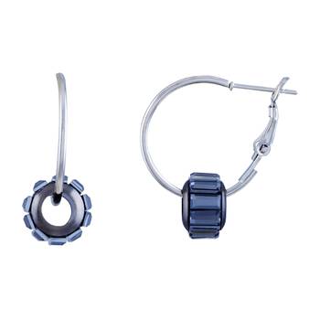 White Diamond Hoops 3