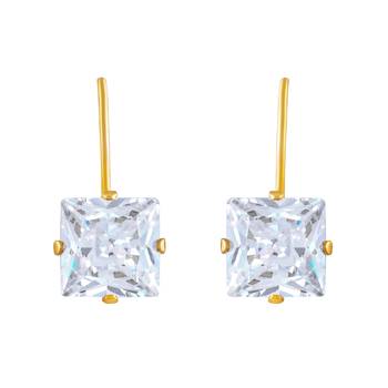 Gold Diamond Hoops 1