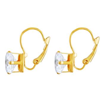 Gold Diamond Hoops 2