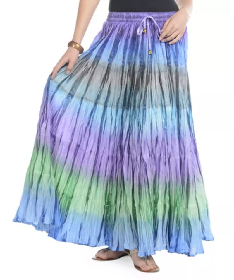 Multicolor Cotton Long Skirt