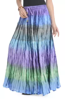 Multicolor Cotton Long Skirt