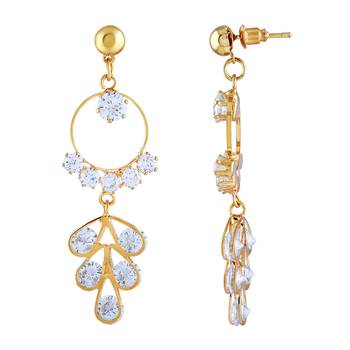 Gold Diamond Danglers Drops 3