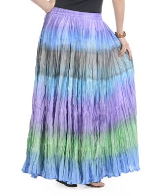 Multicolor Cotton Long Skirt 3