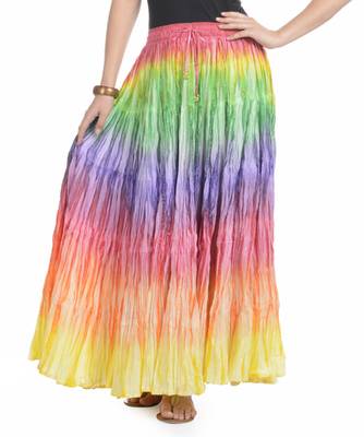 Multicolor Cotton Long Skirt 1