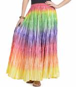 Multicolor Cotton Long Skirt