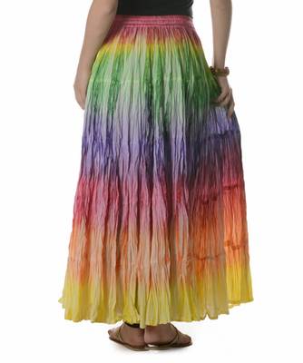 Multicolor Cotton Long Skirt 3