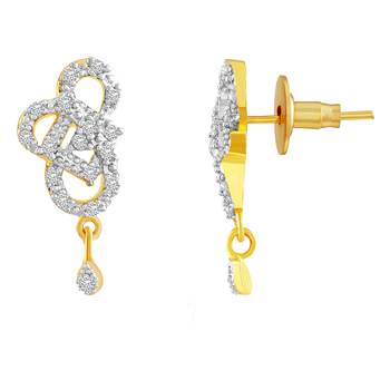 Gold Diamond Danglers Drops 3