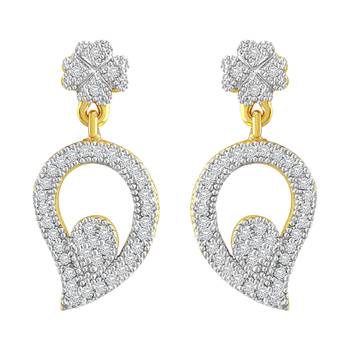 Gold Diamond Danglers Drops 1