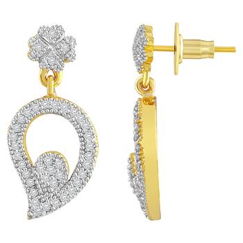 Gold Diamond Danglers Drops 3