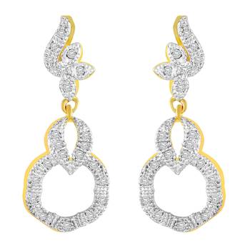 Gold Diamond Danglers Drops 1