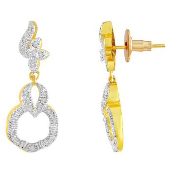 Gold Diamond Danglers Drops 3
