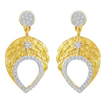 Gold Diamond Danglers Drops 1