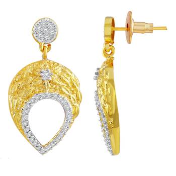 Gold Diamond Danglers Drops 3