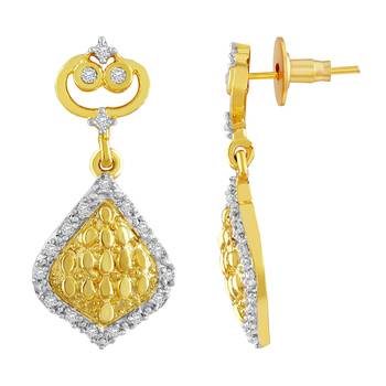 Gold Diamond Danglers Drops 3