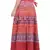 Red Cotton Printed Wrap Around Long Skirt