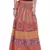 Orange Cotton Printed Wrap Around Long Skirt