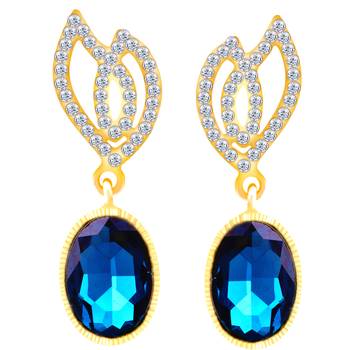 Blue crystal earrings 1
