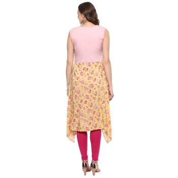 Pink printed rayon kurtas-and-kurtis 2