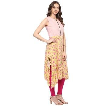 Pink printed rayon kurtas-and-kurtis 3