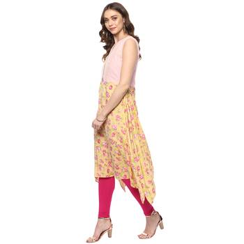 Pink printed rayon kurtas-and-kurtis 4