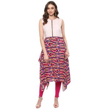 White printed rayon kurtas-and-kurtis 1