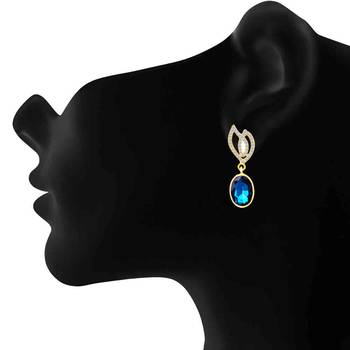 Blue crystal earrings 2