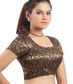 Black Ready Made Stitched Padded Printed Blouse