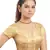 Golden Ready Made Stitched Padded Printed Blouse