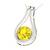 1.2cts yellow sapphire pendant in 92kt white plating, with 925 sterling silver chain