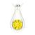 1.2cts yellow sapphire pendant in 92kt white plating, with 925 sterling silver chain