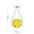 1.2cts yellow sapphire pendant in 92kt white plating, with 925 sterling silver chain