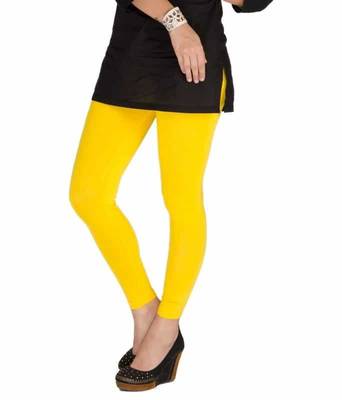 Yellow churidaar cotton leggings 3
