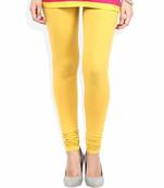 Yellow churidaar cotton leggings