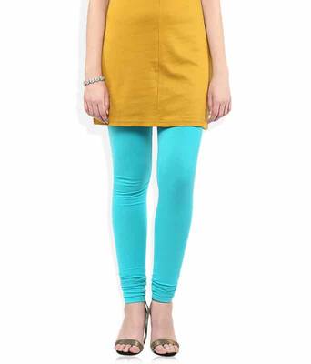 Mexicali turquoise blue churidaar cotton leggings 1