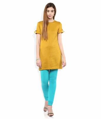 Mexicali turquoise blue churidaar cotton leggings 2