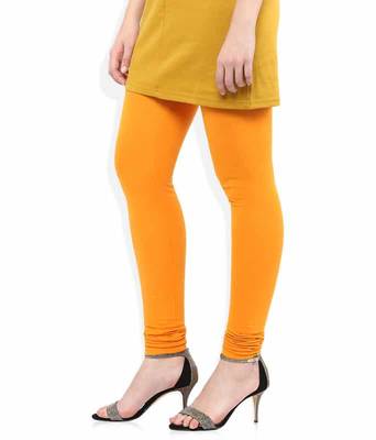 Lemon shine yellow churidaar cotton leggings 3