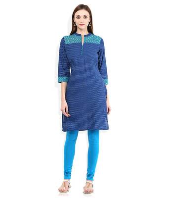 Utha sky blue churidaar cotton leggings 2